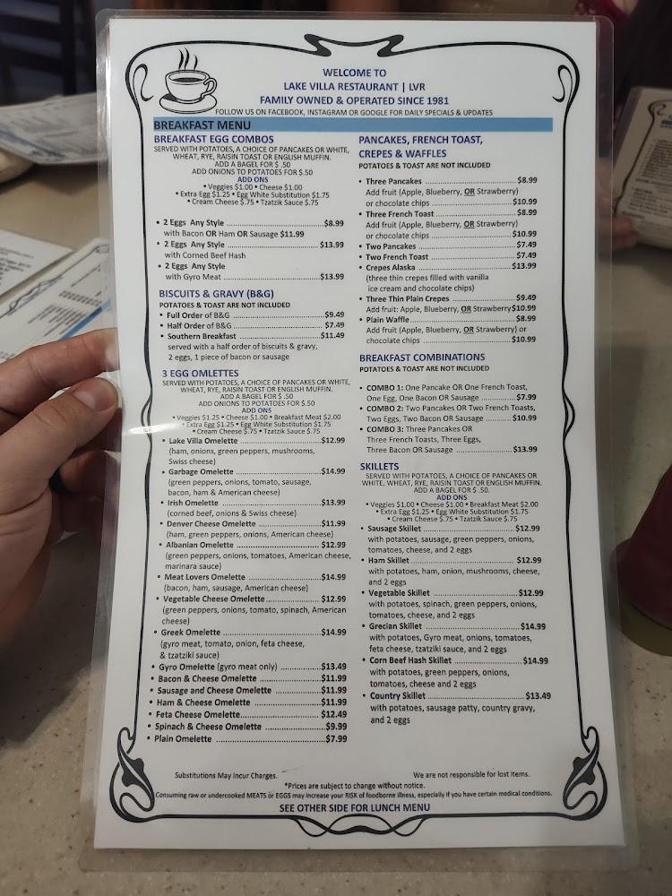 Lake Villa Restaurant Menu image 3